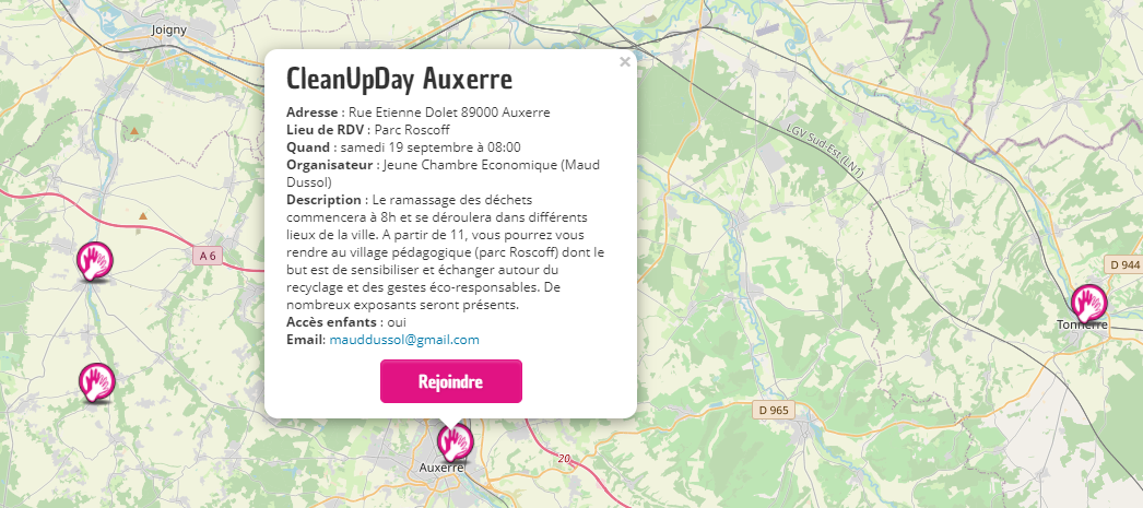 carte clean up day auxerre yonne