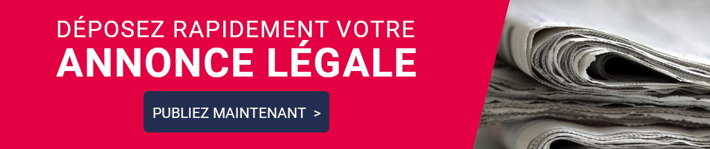 Publier votre annonce légale en ligne