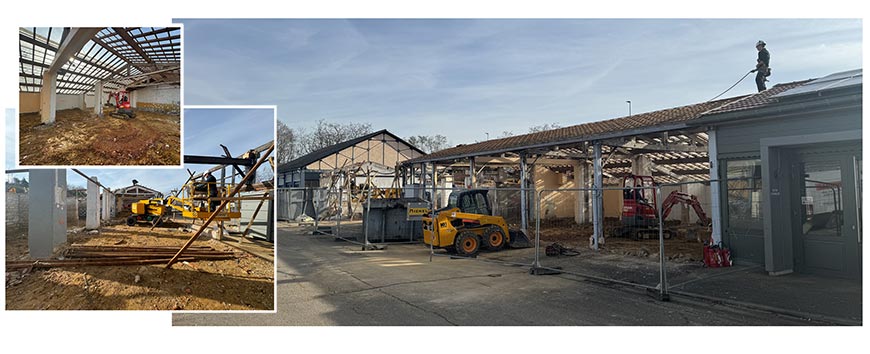 Le chantier du nouveau bâtiment B4 bis de la pépinière de l'Auxerrois