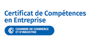 Logo Certificat de Compétences en Entreprise par la Chambre de Commerce et d'Industrie