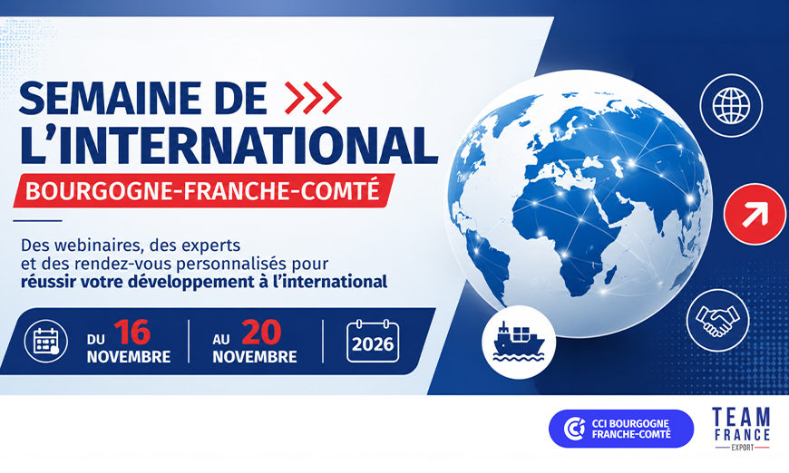 Semaine de l’international en Bourgogne Franche-Comté : du 16 au 20 novembre 2026
